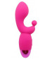 Розовый вибратор INDULGENCE Rechargeable G Kiss - 16,5 см.