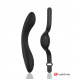 Черный вибратор с пультом-часами Anne s Desire Curve G-Spot Vibe Wireless Watchme - 20,5 см.
