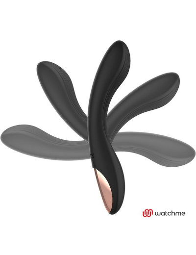 Черный вибратор с пультом-часами Anne s Desire Curve G-Spot Vibe Wireless Watchme - 20,5 см.