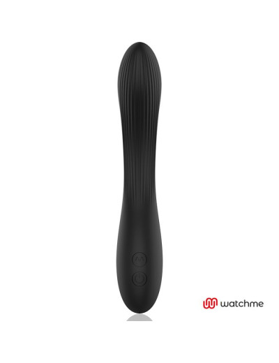 Черный вибратор с пультом-часами Anne s Desire Curve G-Spot Vibe Wireless Watchme - 20,5 см.