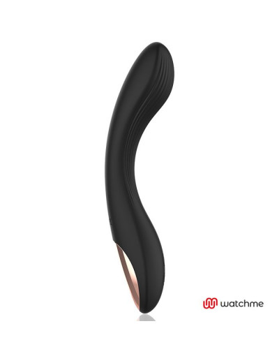 Черный вибратор с пультом-часами Anne s Desire Curve G-Spot Vibe Wireless Watchme - 20,5 см.