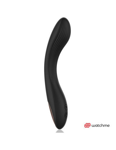 Черный вибратор с пультом-часами Anne s Desire Curve G-Spot Vibe Wireless Watchme - 20,5 см.