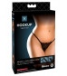 Черные трусики Remote Lace Peek-a-Boo S-M-L с вибрацией и анальным стимулятором