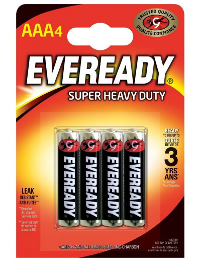 Батарейки EVEREADY SUPER R03 типа AAA - 4 шт.