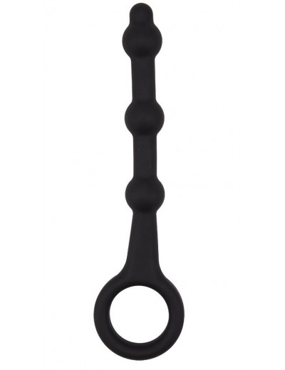 Черная анальная ёлочка Pleasure Piston - 17,5 см.