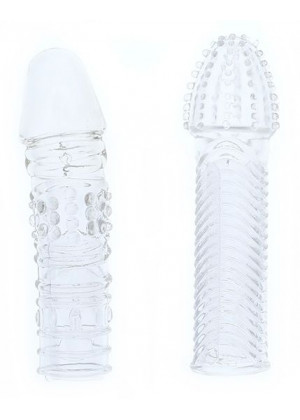 Комплект из 2 прозрачных насадок на пенис PENIS EXTENDER PACK