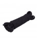Хлопковая черная верёвка для любовных игр Mini Silk Rope - 10 м.