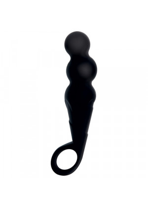 Чёрный анальный стимулятор ASSY THE MAGGOT SILICONE - 14,5 см.