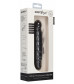 Черный вибромассажер Ribbed Multispeed Vibrator - 17 см.