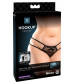 Черные трусики Crotchless Pleasure Pearls XL-XXL с бусинами и анальным стимулятором