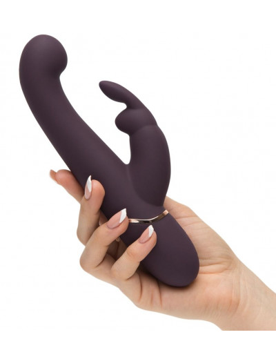 Фиолетовый вибратор Come to Bed Rechargeable Slimline G-Spot Rabbit Vibrator - 22,2 см.