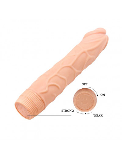 Телесный вибратор-реалистик Barbara - 22,5 см.
