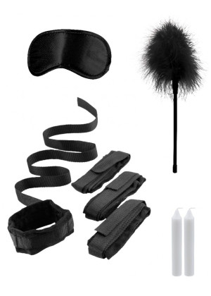 Черный игровой набор БДСМ Bed Bindings Restraint Kit