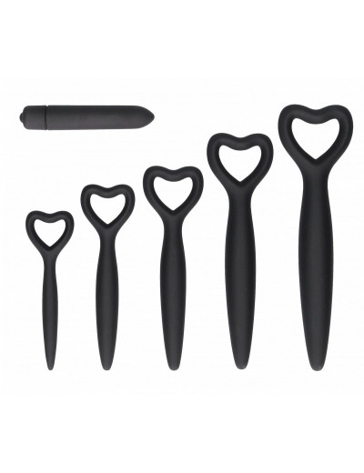 Набор вагинальных расширителей с вибропулей Silicone Vaginal Dilator Set