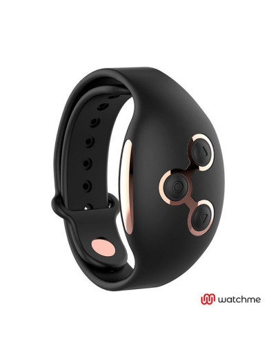 Черно-золотой вибратор-кролик с пультом-часами Anne s Desire Rabbit Vibe Wireless Watchme - 20,5 см.