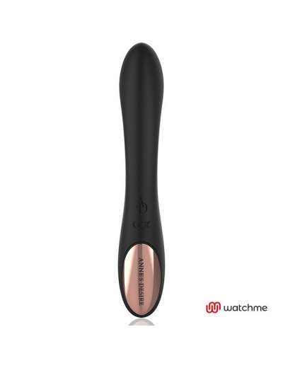 Черно-золотой вибратор-кролик с пультом-часами Anne s Desire Rabbit Vibe Wireless Watchme - 20,5 см.