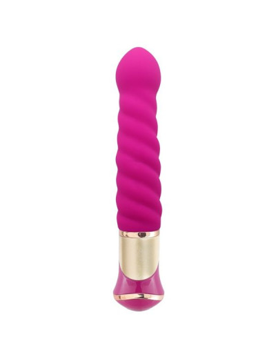 Ярко-розовый вибратор-ротатор ECSTASY Deluxe Charismatic Vibe - 21 см.