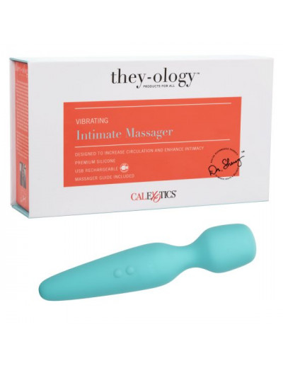 Голубой wand-вибромассажер They-ology Vibrating Intimate Massager
