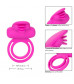 Ярко-розовое эрекционное кольцо Silicone Rechargeable Dual Clit Flicker