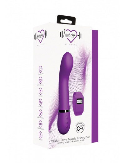 Фиолетовый вибромассажер Kegel G - 20 см.