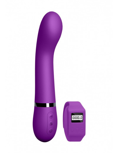 Фиолетовый вибромассажер Kegel G - 20 см.