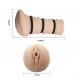 Мастурбатор-вагина с утягивающими кольцами Rossi Flesh 3D