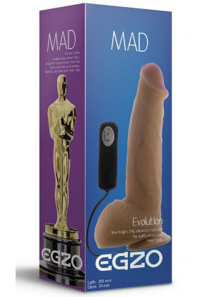 Реалистичный вибратор на присоске Mad Oscar - 20,5 см.
