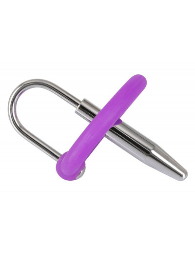 Уретральный плаг с силиконовым кольцом под головку Penis Plug