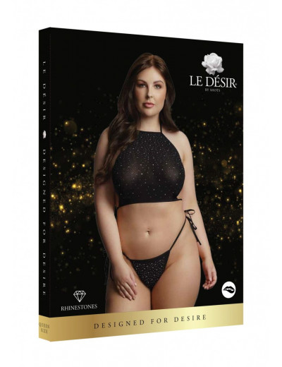Стильный комплект Festive Rhinestone Top and Thong со стразами
