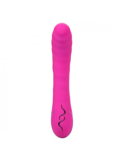 Розовый вибромассажер Insatiable G Inflatable G-Wand с функцией расширения - 21,5 см.