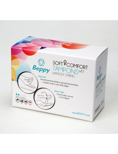 Нежно-розовые тампоны-губки Beppy Tampon Wet - 8 шт.