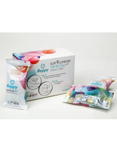Нежно-розовые тампоны-губки Beppy Tampon Wet - 8 шт.