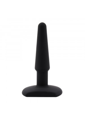 Черная анальная втулка Silicone Butt Plug 4  - 11 см.