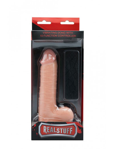 Телесный вибратор-реалистик на присоске REALSTUFF 6.5INCH DONG - 17 см.
