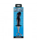 Чёрный изогнутый анальный плаг ANAL PLUG WITH PLATED HANDLE