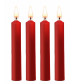 Набор из 4 красных восковых свечей Teasing Wax Candles