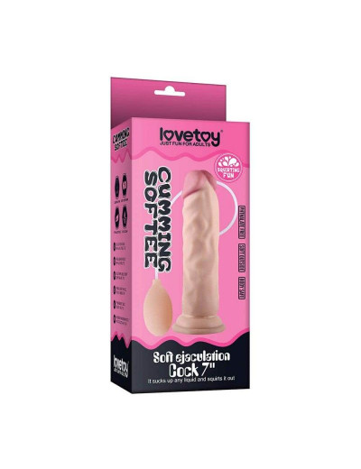 Телесный фаллоимитатор 8.5 Soft Ejaculation Cock - 21,6 см.