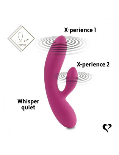 Розовый вибратор-кролик Lea Rabbit Vibrator - 20,2 см.