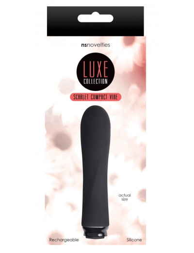 Черный мини-вибратор Compact Vibe Scarlet - 11 см.