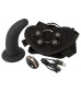 Черный вибрострапон с пультом ДУ RC Vibrating Strap-On - 13 см.