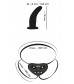Черный вибрострапон с пультом ДУ RC Vibrating Strap-On - 13 см.