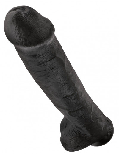 Чёрный фаллоимитатор-гигант 15  Cock with Balls - 40,6 см.