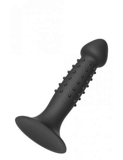 Черный анальный фаллоимитатор NUBBED PLUG - 13,5 см.