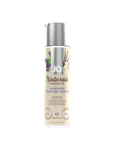 Массажное масло с ароматом лаванды и ванили JO Naturals Lavender   Vanilla - 120 мл.