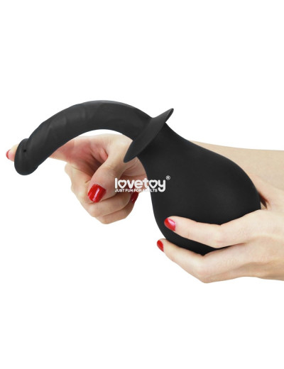 Черный анальный душ Bondage Fetish Deluxe Douche с наконечником-пенисом